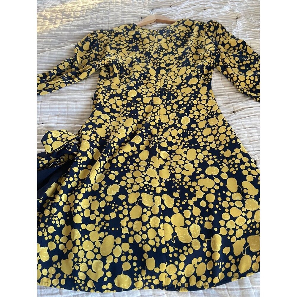 Victoria Beckham Crepe Faux Wrap Mini Dress sz 6 Retail $1200 Party Bow Luxury - Picture 4 of 11
